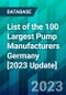 List of the 100 Largest Pump Manufacturers Germany [2023 Update] - Product Image